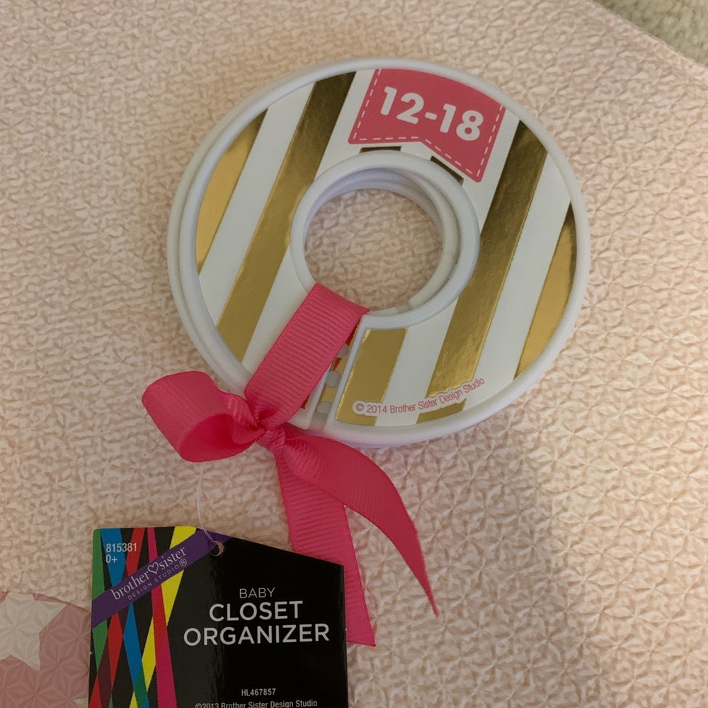 Closet organizer. Received as a gift